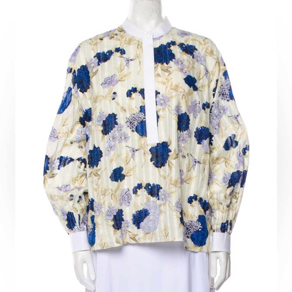 Great used condition Tory Burch floral blouse